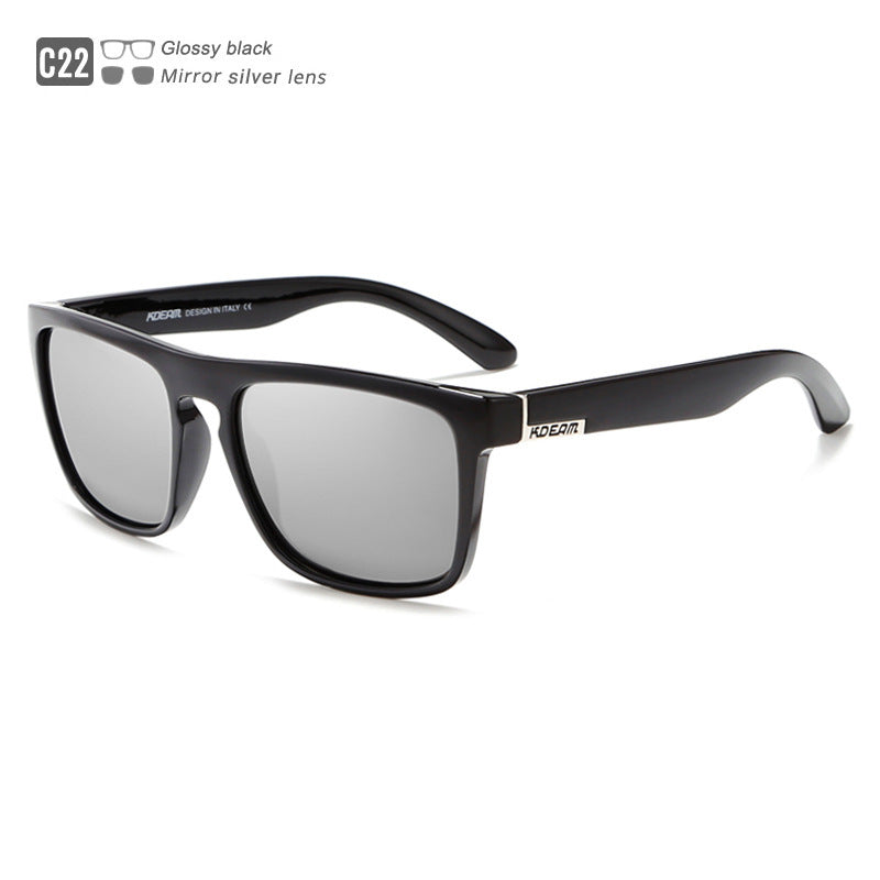 Box Colorful Driving Sunglasses Men's Polarized Sports Sunglasses