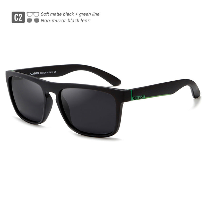 Box Colorful Driving Sunglasses Men's Polarized Sports Sunglasses