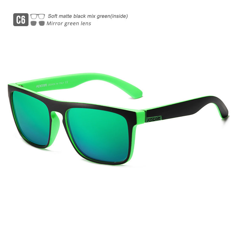 Box Colorful Driving Sunglasses Men's Polarized Sports Sunglasses