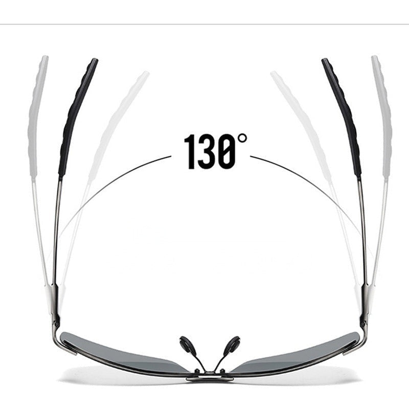 Trendy Half-Frame Color-Changing Sunglasses