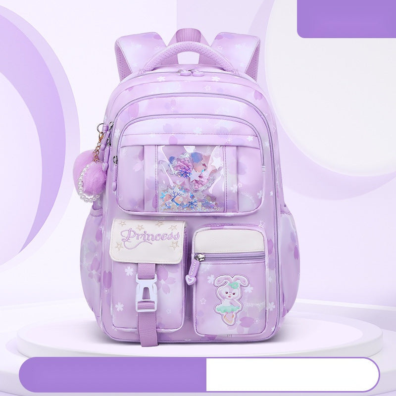 Princess-Themed School Backpacks for Girls – Floral & Cartoon Style