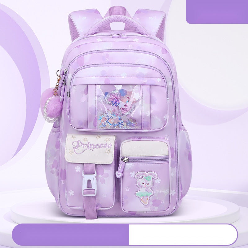Princess-Themed School Backpacks for Girls – Floral & Cartoon Style