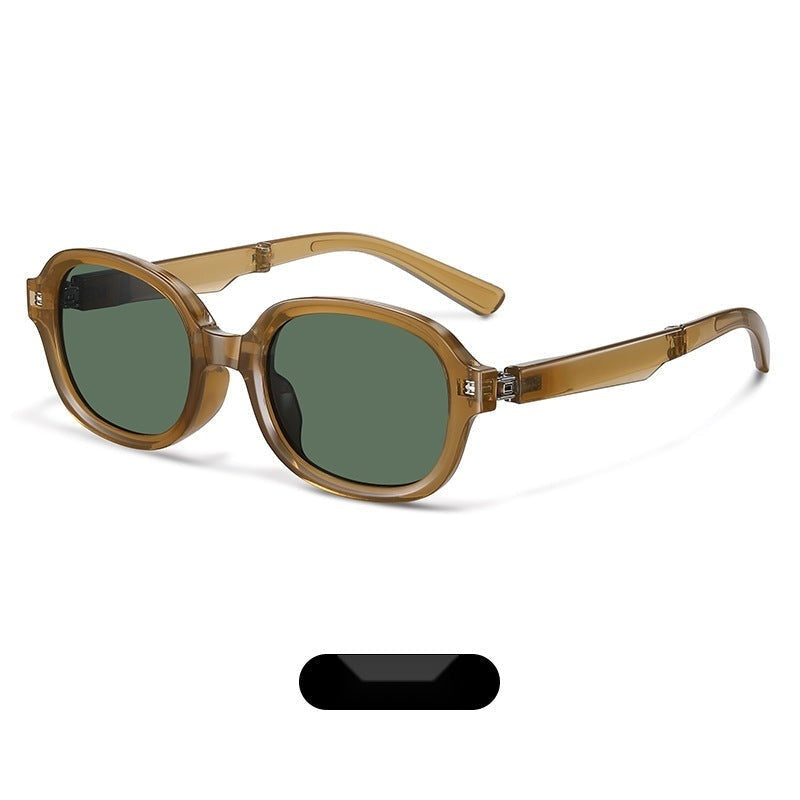 Retro Folding Sunglasses with Integrated Fit