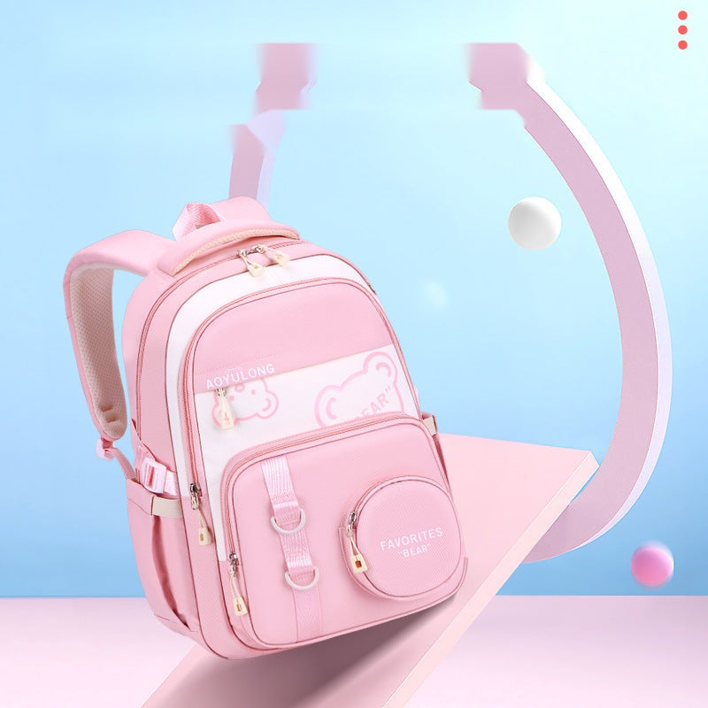Cute Bear Kids' School Backpack – Spacious & Stylish