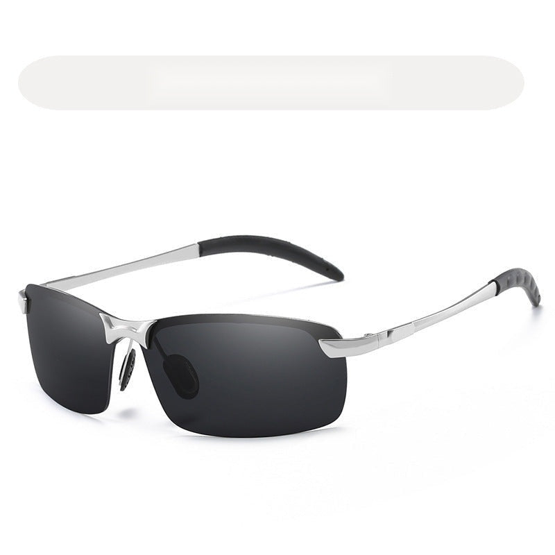 Trendy Half-Frame Color-Changing Sunglasses