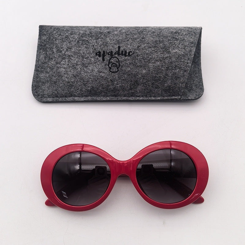 Trendy Retro Oval Sunglasses for Kids