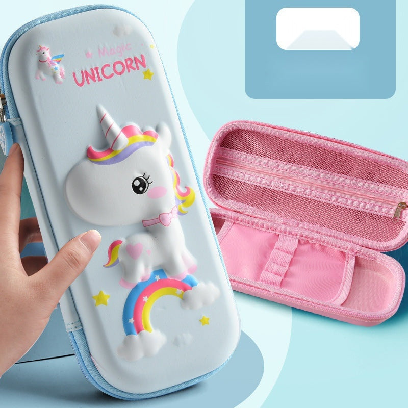 3D Cartoon Zipper Pencil Case for Kids