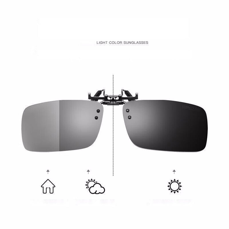 Smart Color-Changing Polarized Clip-Ons: Day/Night Vision.