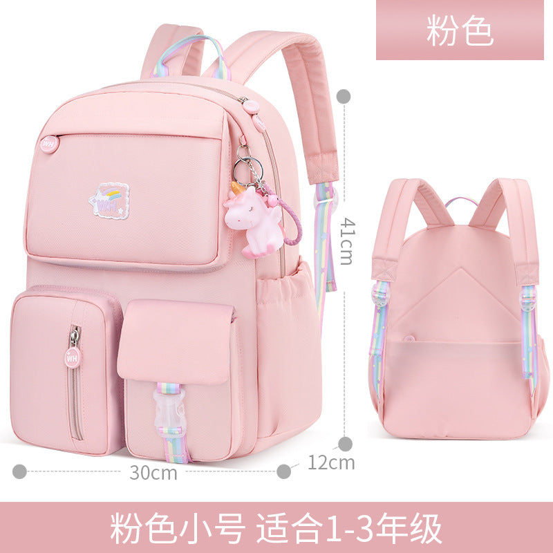 New Ultra-Light Girls' School Backpack – Spine Care & Burden-Reducing Bag for Primary School Students