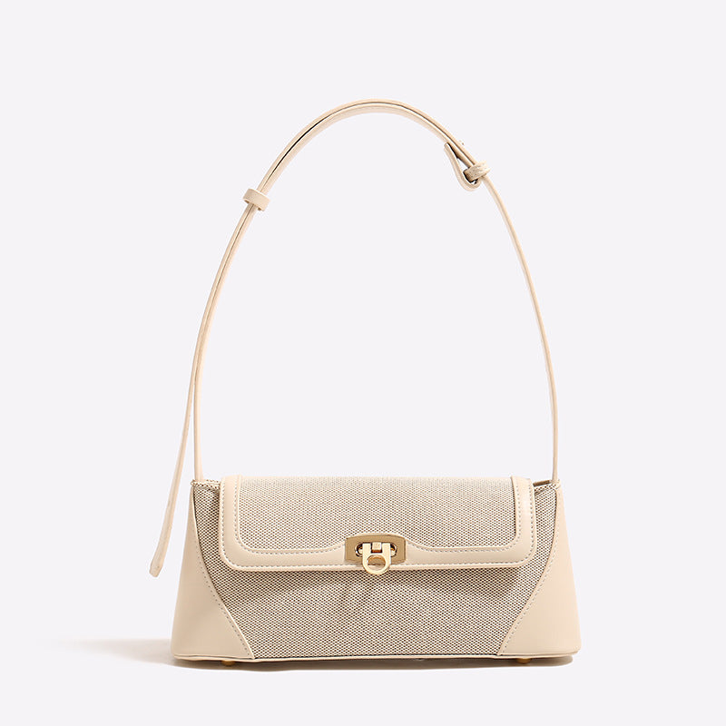 Cross-Border Canvas Bag – Contrasting Color & Versatile Design