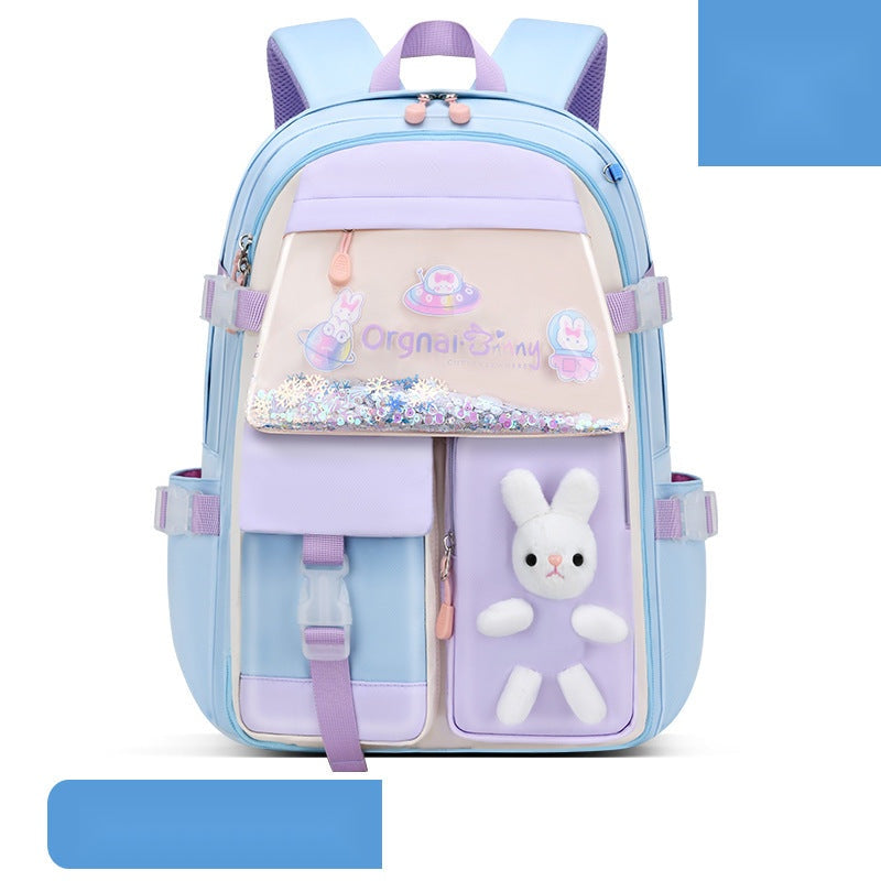 Bunny School Backpacks for Girls – Glitter & Plush Charm