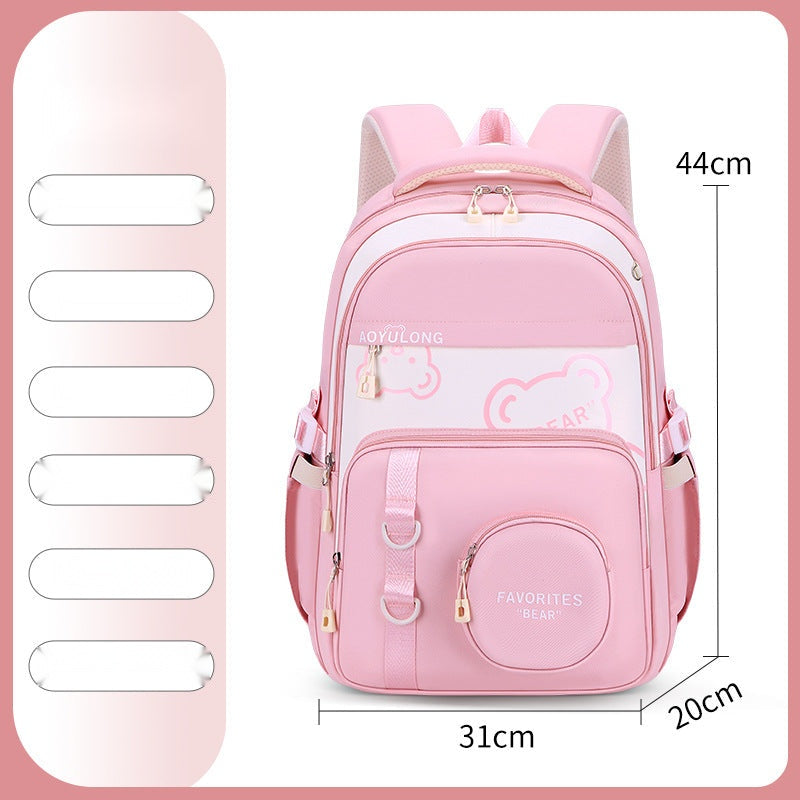 Cute Bear Kids' School Backpack – Spacious & Stylish