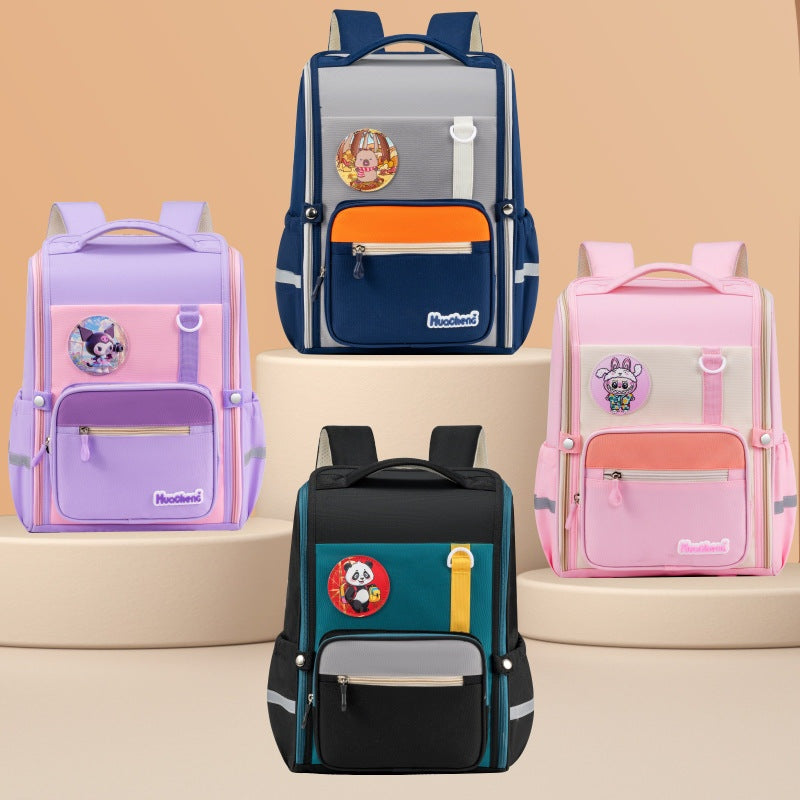 Cartoon-Themed School Backpacks for Kids – With Fun Character Badges