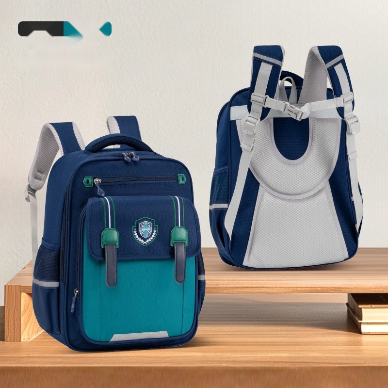 Classic School Backpacks for Kids – Elegant Badge Design