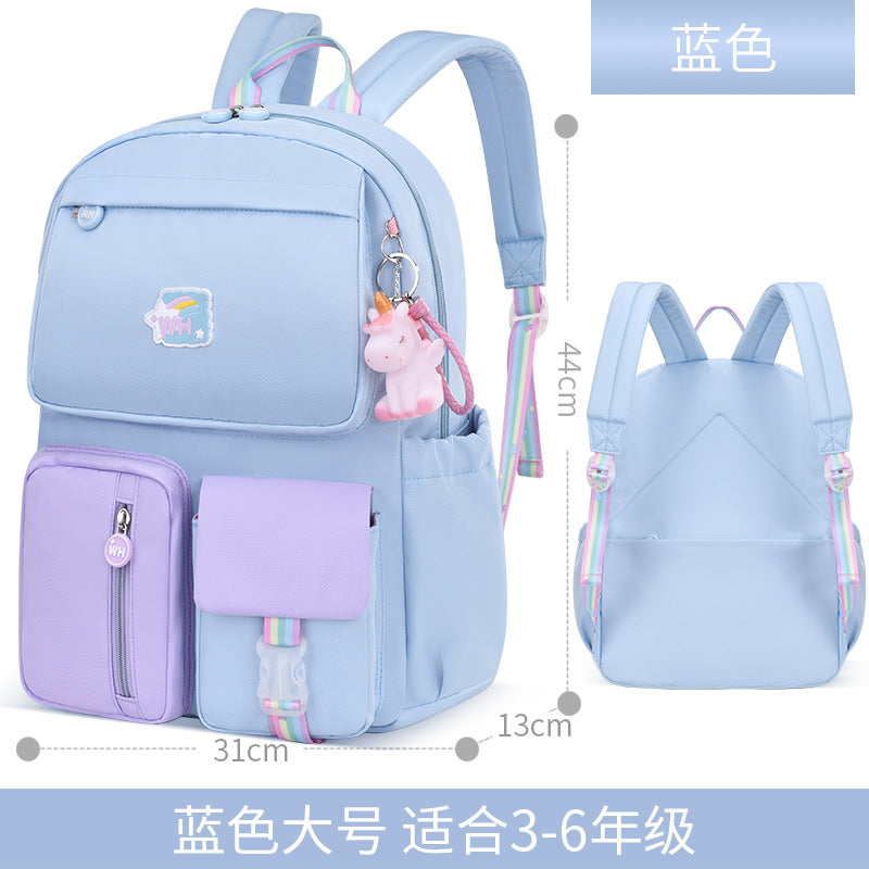 New Ultra-Light Girls' School Backpack – Spine Care & Burden-Reducing Bag for Primary School Students