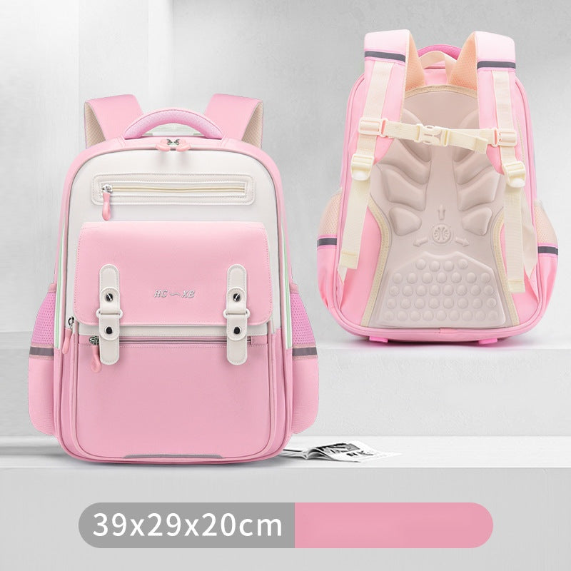 Modern Color-Block School Backpacks – Warm & Minimal Design