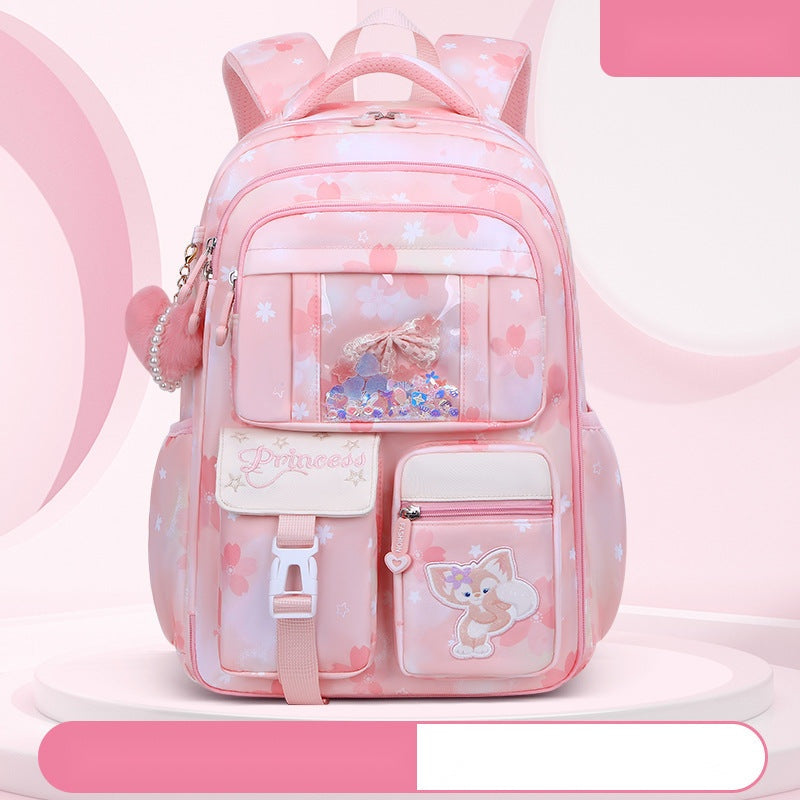 Princess-Themed School Backpacks for Girls – Floral & Cartoon Style