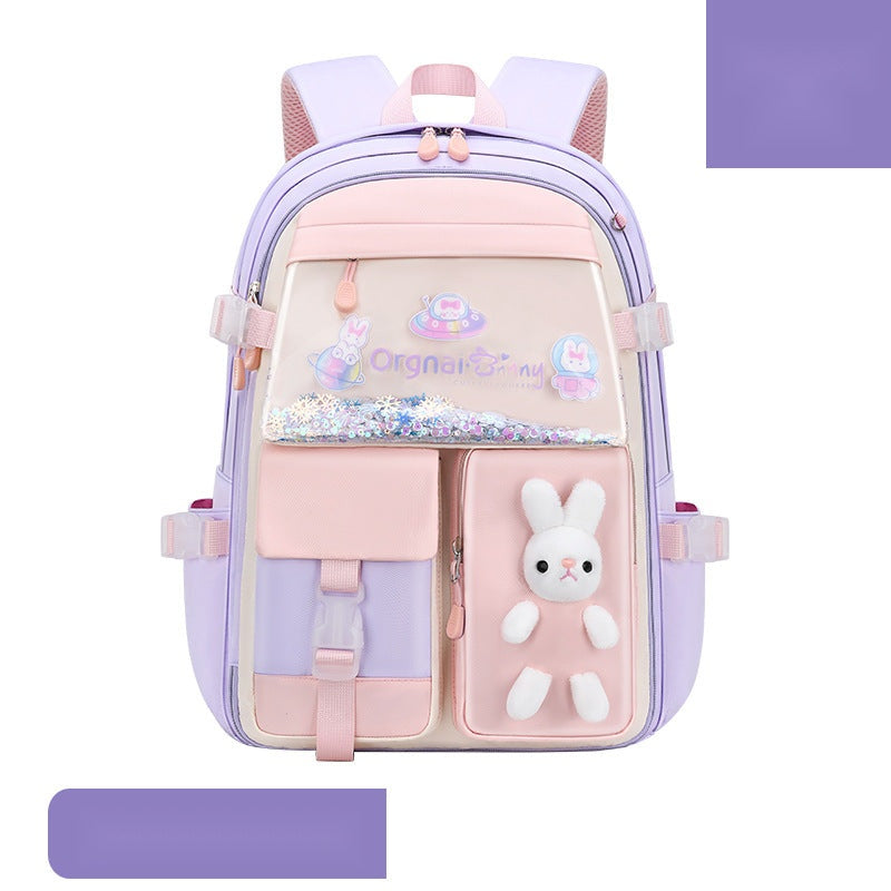 Bunny School Backpacks for Girls – Glitter & Plush Charm