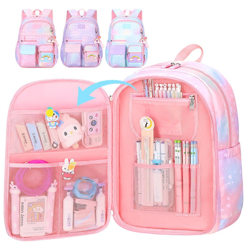 Rainbow Gradient Kids Backpack – Cute & Colorful Design
