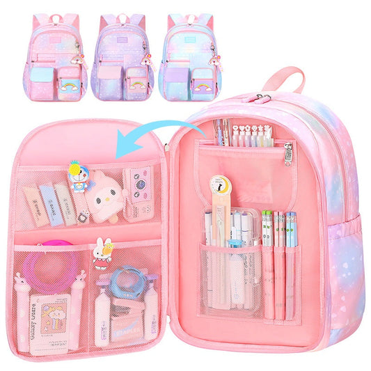 Rainbow Gradient Kids Backpack – Cute & Colorful Design